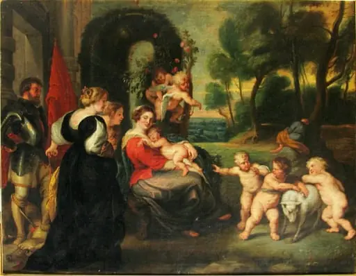 Sfânta Familie; în registrul inventar: Familia Sfântă, by Peter Paul Rubens