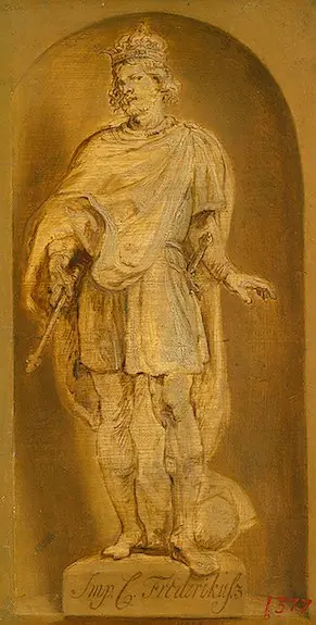 Statue of Frederick III in a niche