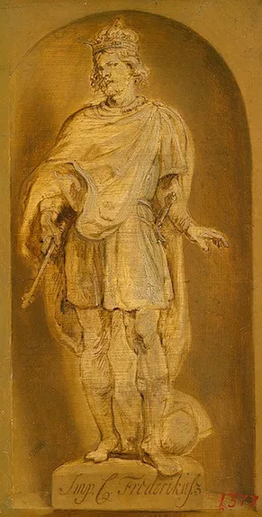 Statue of Frederick III in a niche