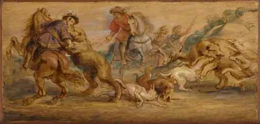 Study for "The Bear Hunt" (for the Alcázar, Madrid), by Peter Paul Rubens