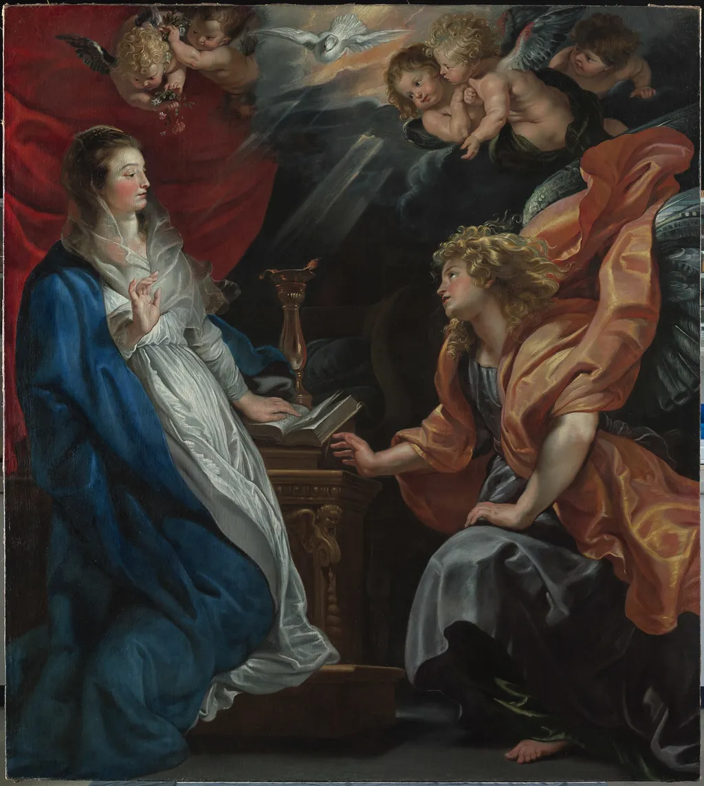 The Annunciation, by Peter Paul Rubens, oil, 1609