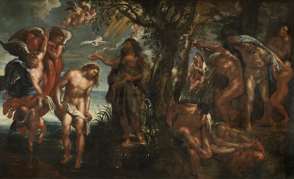 The baptism of Christ, by Peter Paul Rubens
