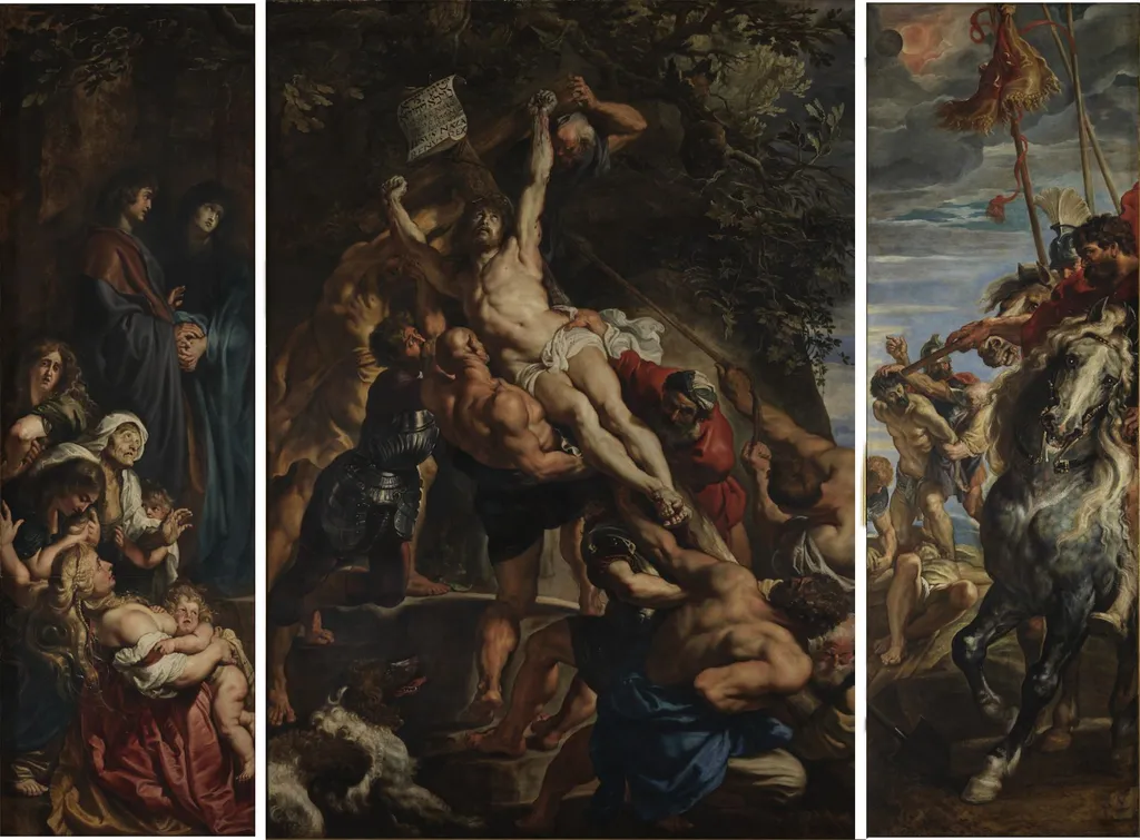 The Elevation of the Cross, by Peter Paul Rubens, oil, 1610