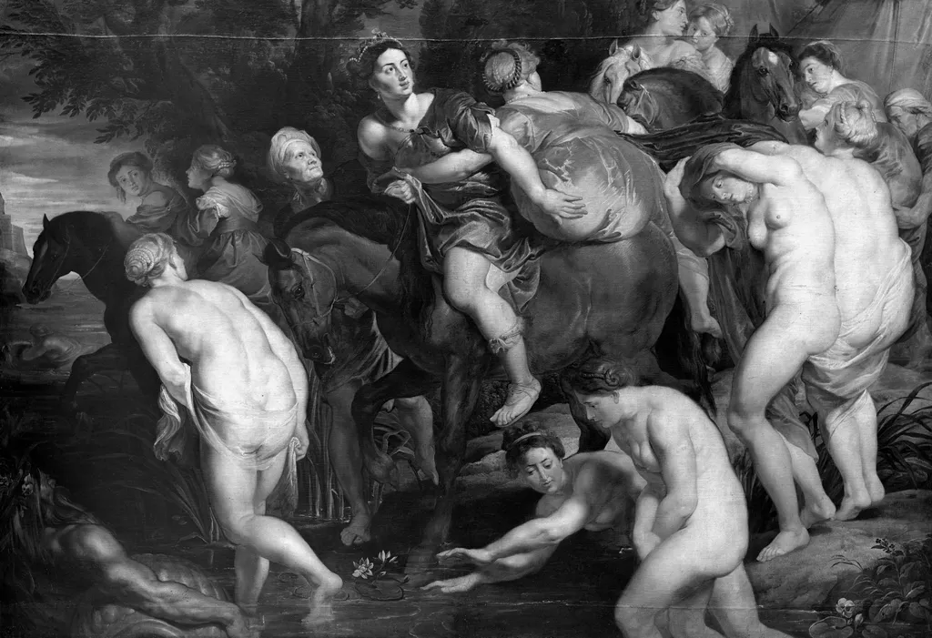 The escape of Cloelia, by Peter Paul Rubens, oil, 1619