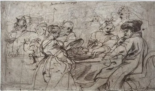 The Feast of Herod (recto), by Peter Paul Rubens