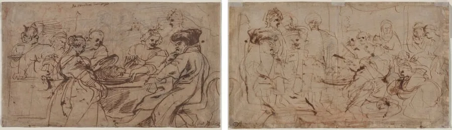 The Feast of Herod (recto); Tomyris with the Head of Cyrus (verso), by Peter Paul Rubens, 1638