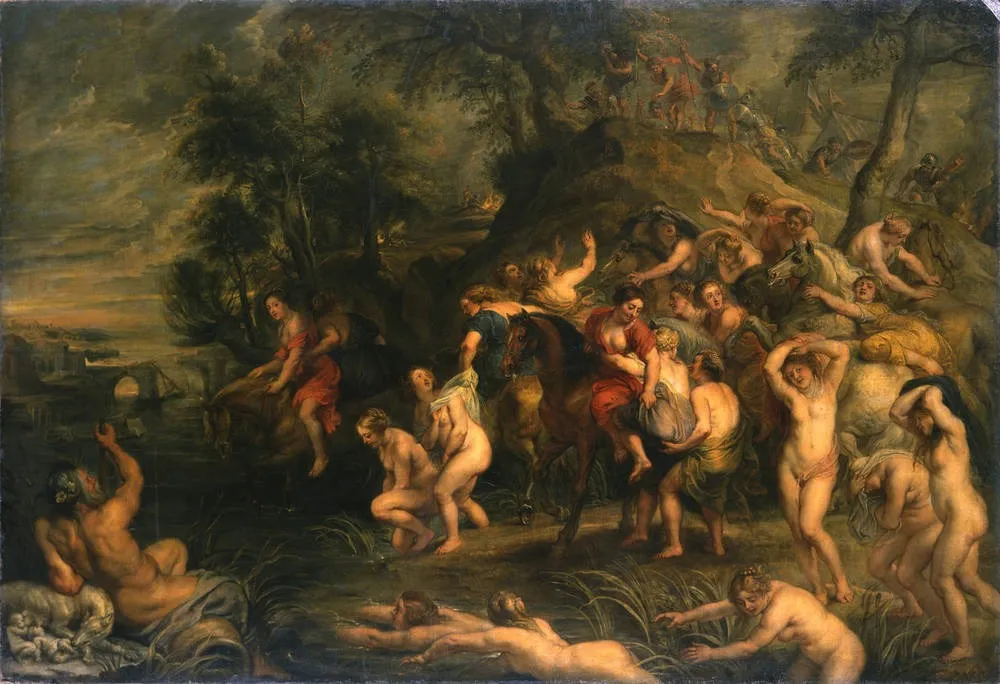 The Flight of Cloelia, by Peter Paul Rubens, oil