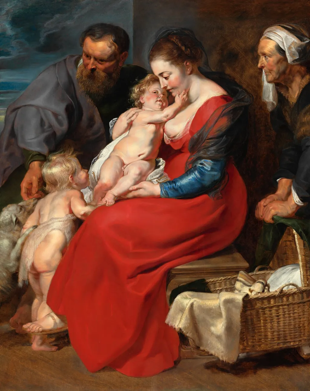 The Holy Family with Saints Elizabeth and John the Baptist, by Peter Paul Rubens, oil, 1615