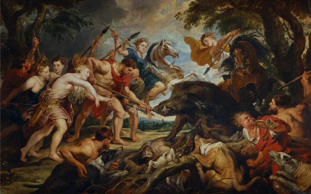 The hunt of Meleagros and Atalante, by Peter Paul Rubens, oil, 1618