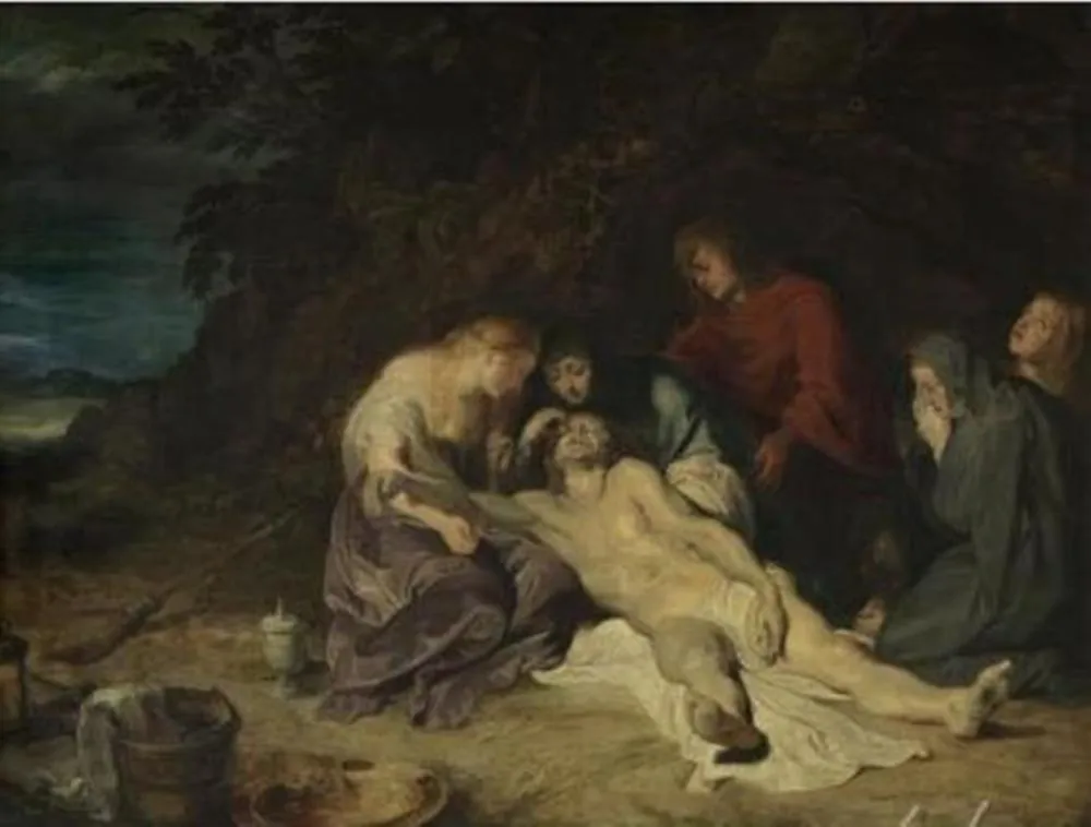 The Lamentation over the Dead Christ, by Peter Paul Rubens, oil