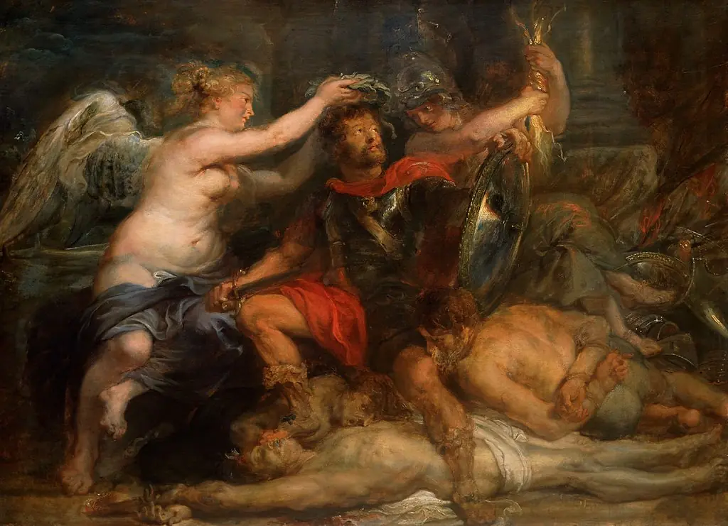 Victory crowns the Hero, by Peter Paul Rubens