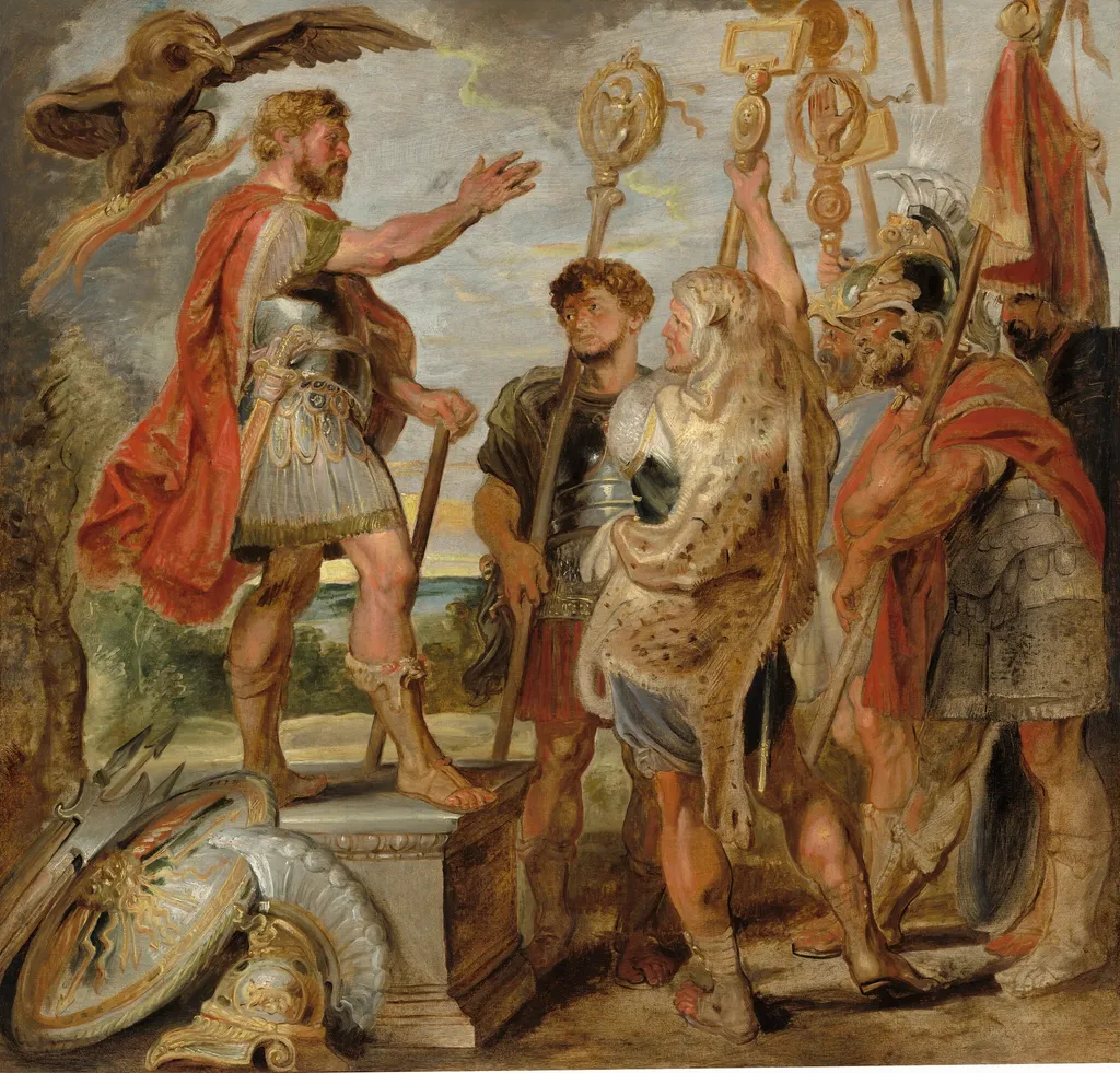 Decius Mus Addressing the Legions, by Peter Paul, Sir Rubens, oil, 1616