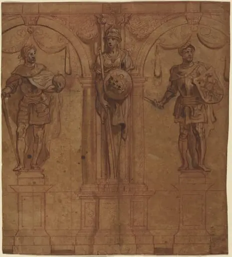 Rudolf I and Albert I with Pallas, by Peter Paul, Sir Rubens