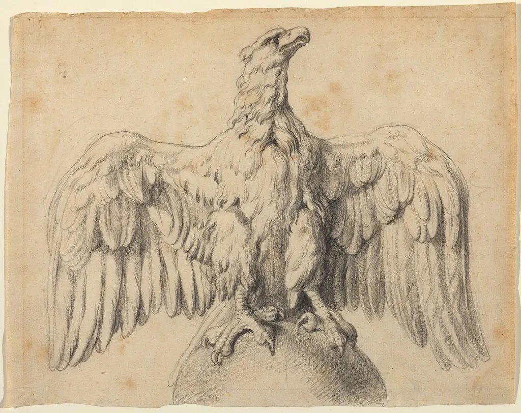 The Capitoline Eagle, by Peter Paul, Sir Rubens, chalk, 1602