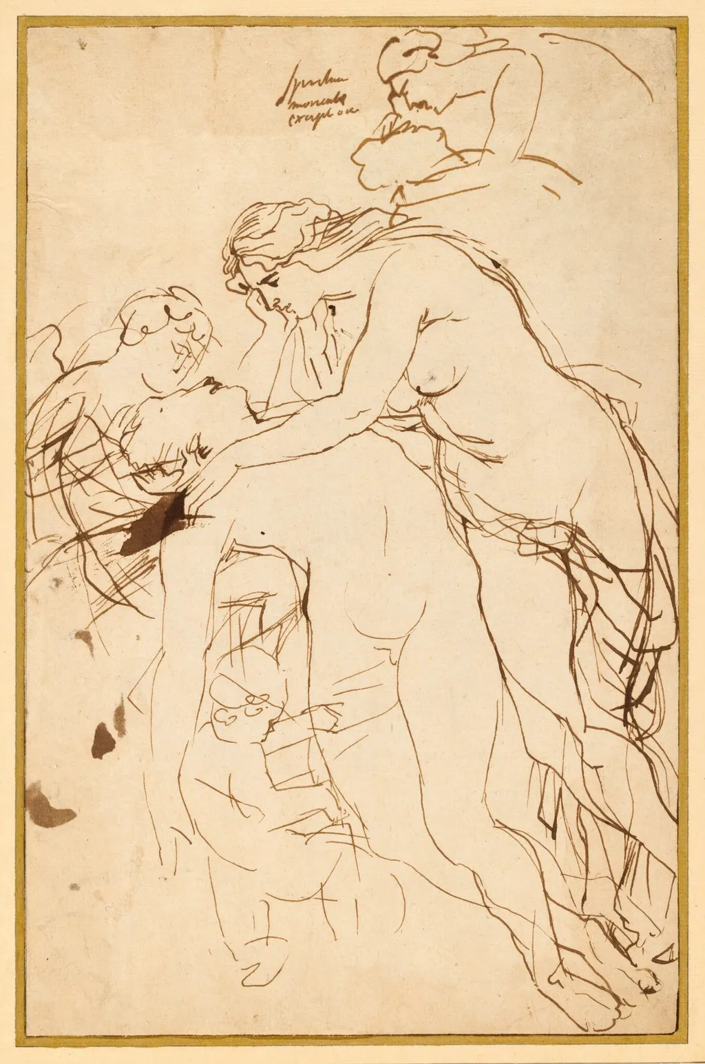 Venus Lamenting Adonis, by Peter Paul, Sir Rubens, ink, 1610