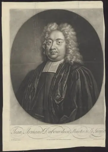 Portrait of Jean Armand Dubourdieu, Ministre de la Savoye, by Peter, Pelham