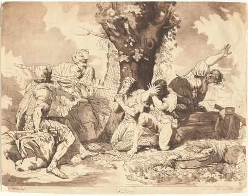 Banditti Robbing Fishermen, by Peter Perez Burdett