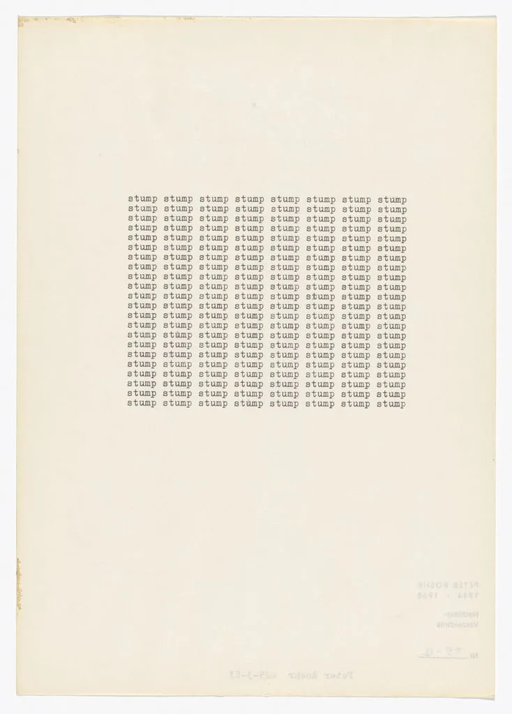 Untitled, by Peter Roehr, 1963