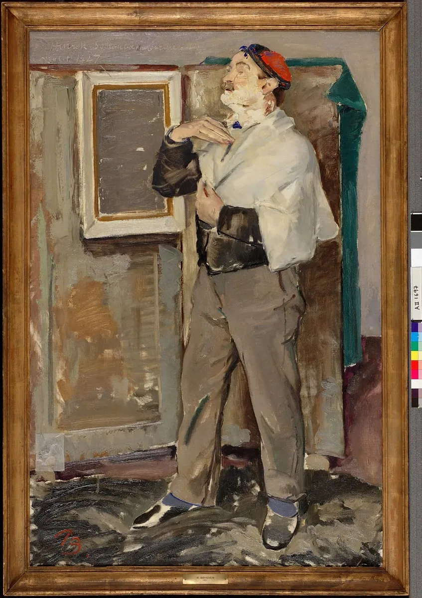 Maalari Henrik Schouboe ajaa partaansa, by Peter Rostrup Bøyesen, unspecified