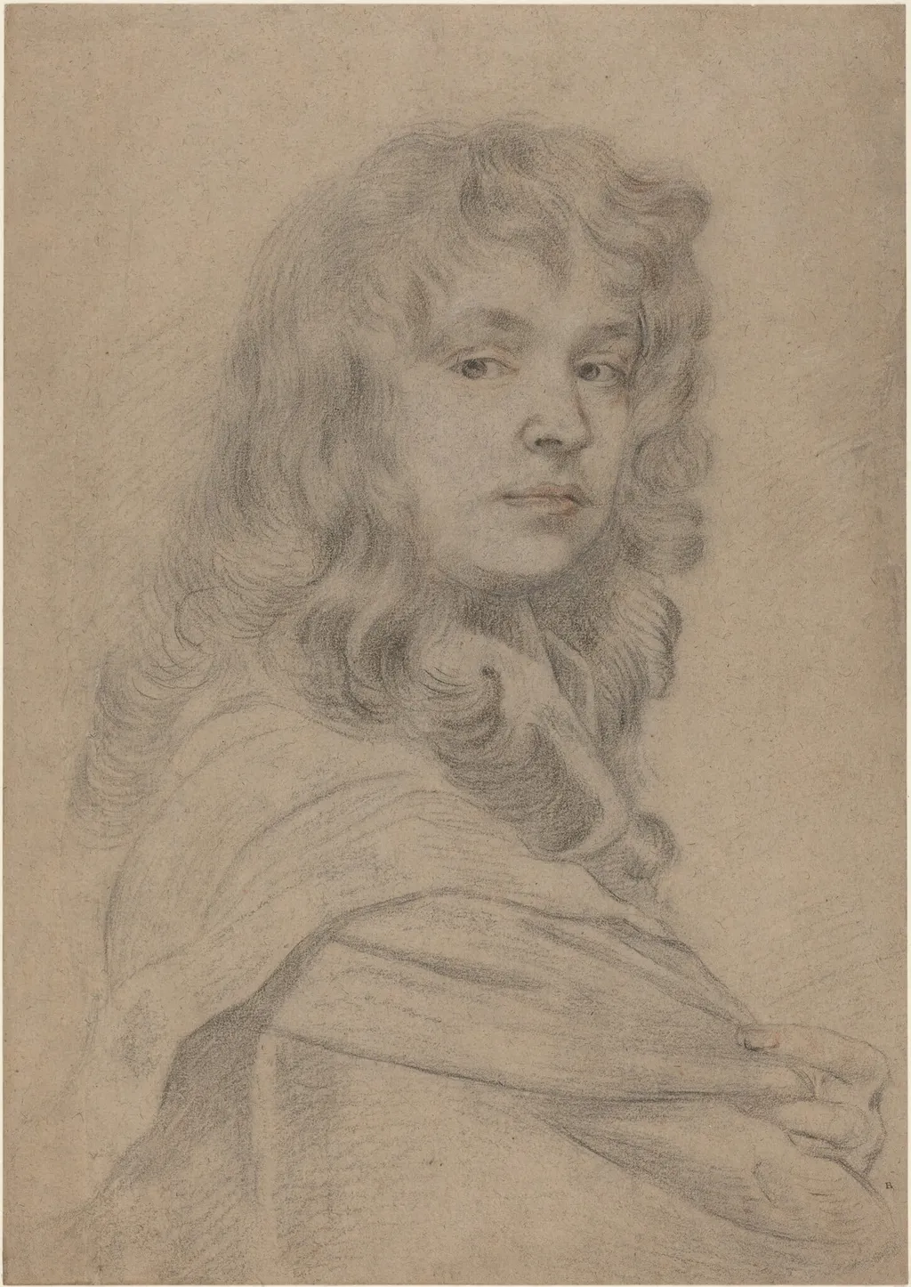 Self-Portrait, by Peter, Sir Lely, chalk, 1641