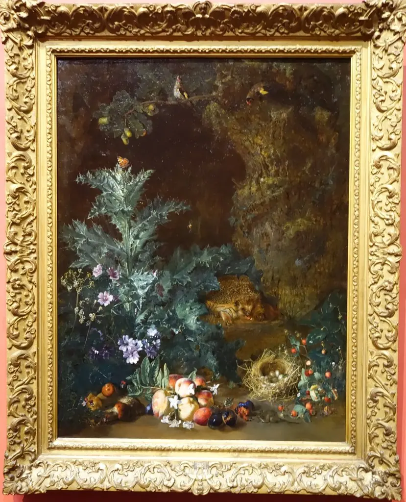 Plants and Fruits with Hedgehog, by Peter Snayers