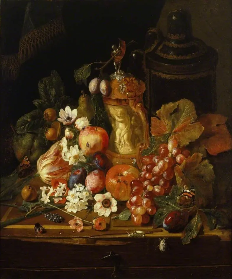 Still Life with Fruit and Flowers, by Peter Snayers
