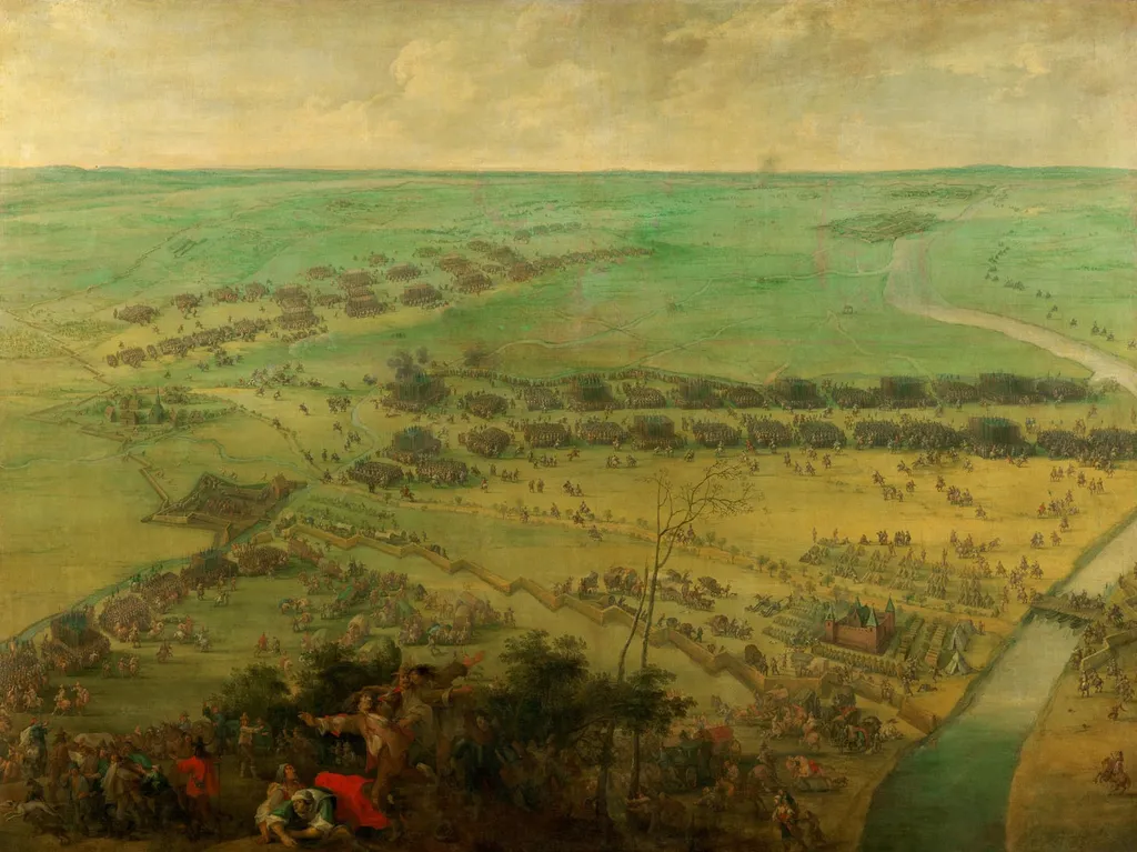The Battle of Thionville, 19 June 1639 between the Imperial forces under Piccolomini and the French, by Peter Snayers, oil, 1644