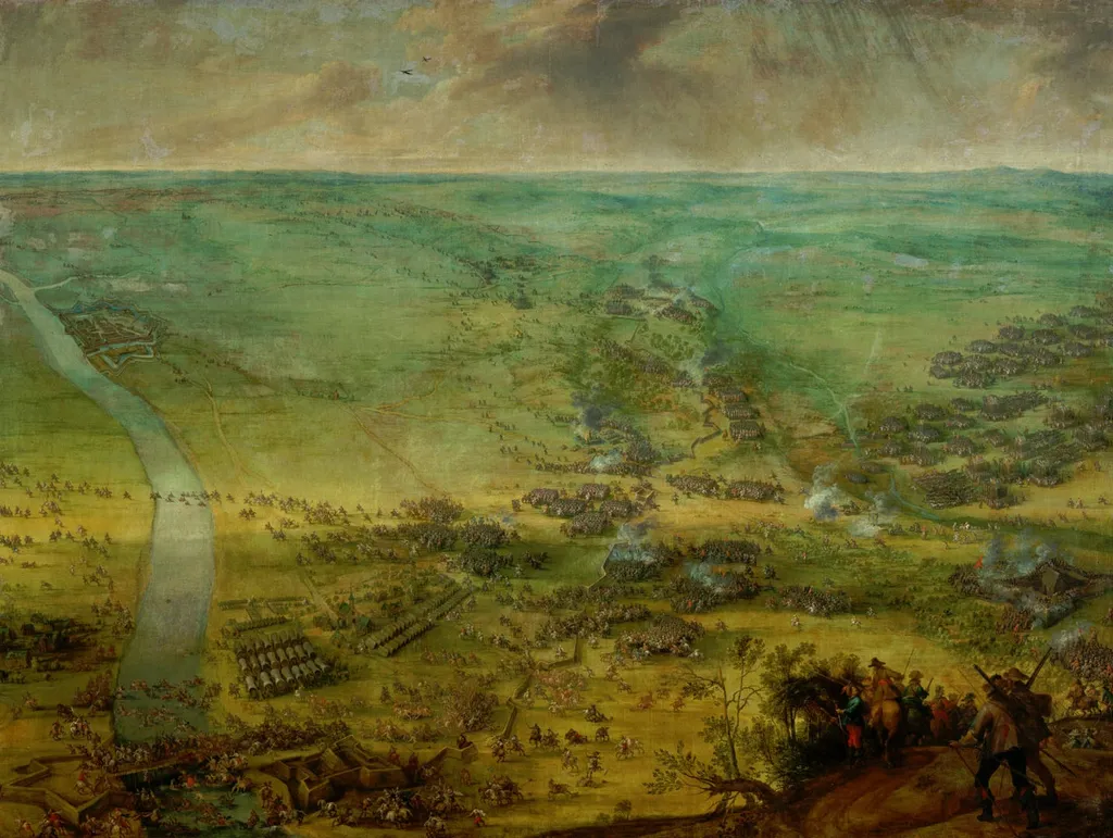 The Battle of Thionville, the Arrival of the Imperial forces under Piccolomini , 19 June 1639, by Peter Snayers, oil, 1642