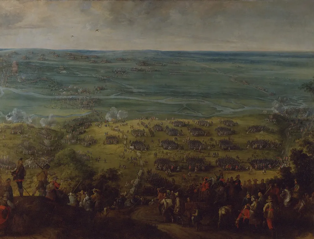 The crossing of the Somme, by Peter Snayers, oil, 1650