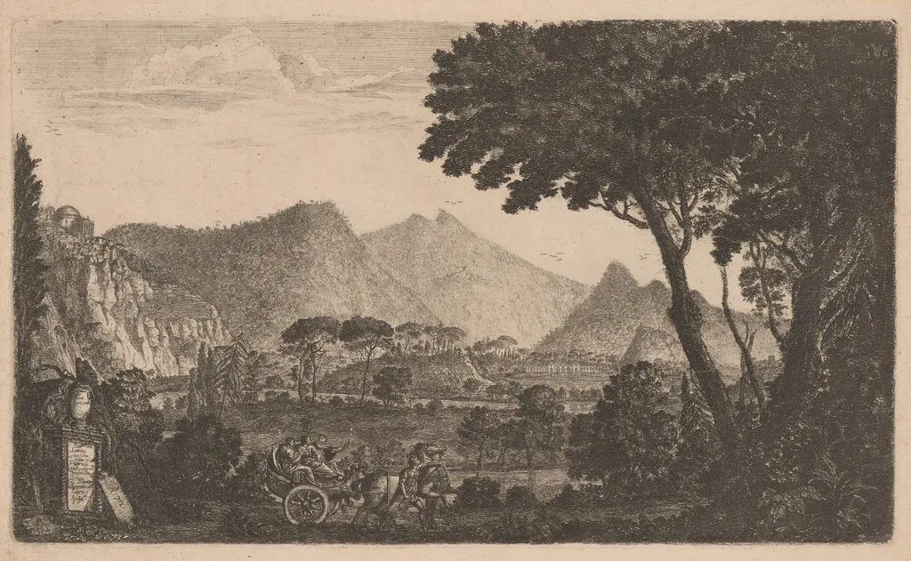 Horace's Sabine Villa, by Peter Stephens, ink, 1762