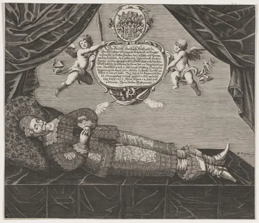 Christian, Margrave of Brandenburg-Bayreuth on his Deathbed, by Peter Troschel