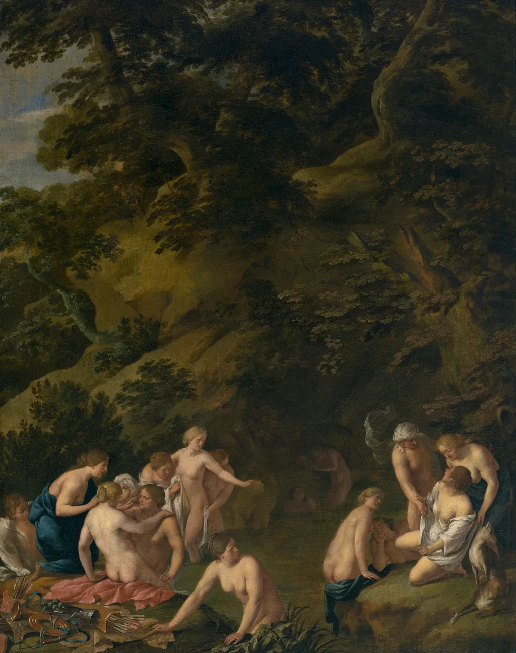 The Bath of Diana and Callisto, by Peter van Halen, oil, 1650
