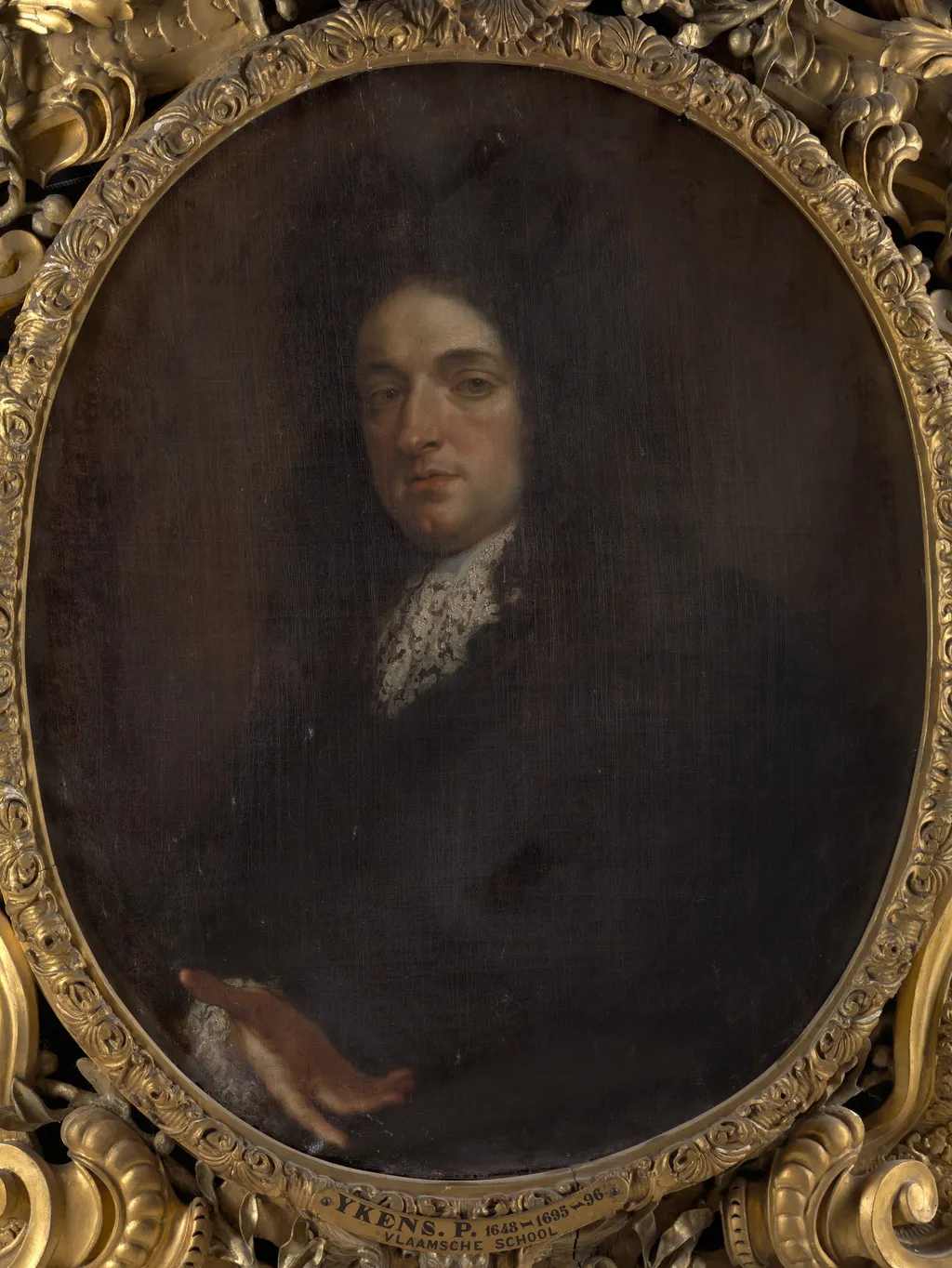 Steven Cornelis Janssens van Hujoel, Dean of the Guild of St. Luke and of the Chamber of Rhetoric De Olijftak, by Peter Ykens, oil, 1695