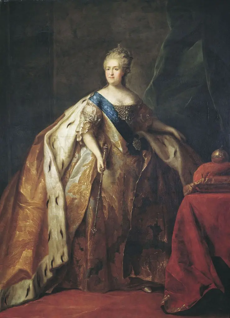 Portrait of Catherine II of Russia (1729-1796), by Petr Drozhdin