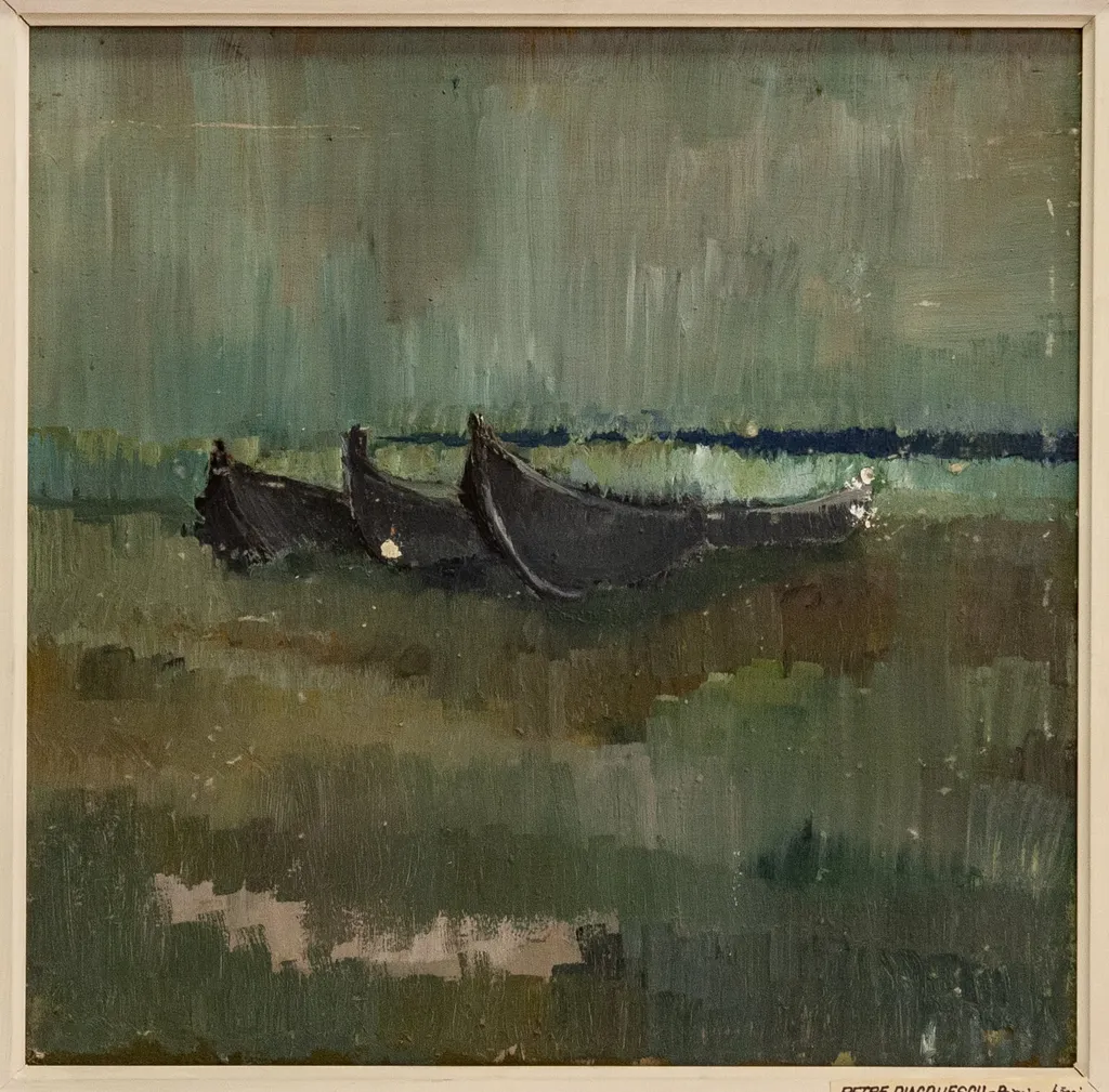 Peisaj cu bărci, by Petre Diaconescu, unspecified