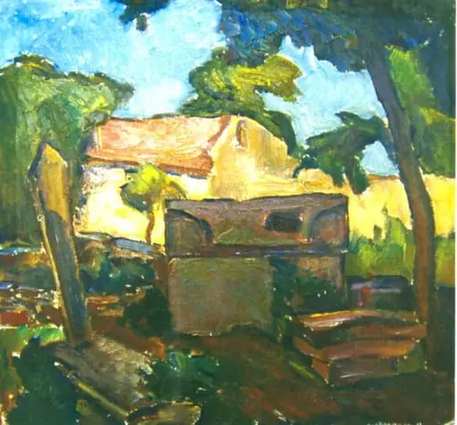 Interior de curte dobrogeană, by Petre Iorgulescu-Yor