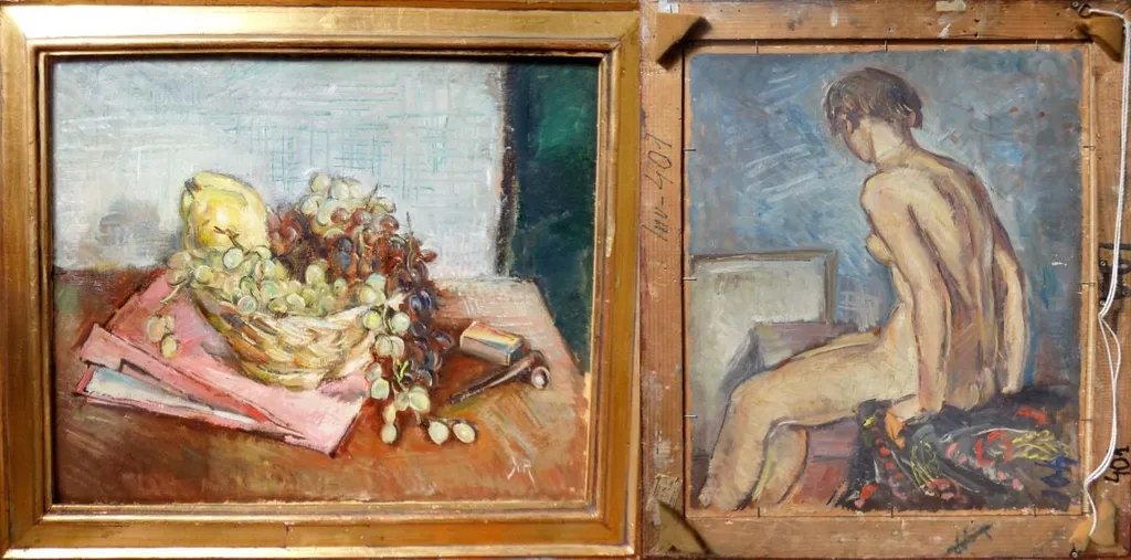 Nat(ură) moartă; Nud de femeie (verso), by Petre Iorgulescu-Yor, 1924