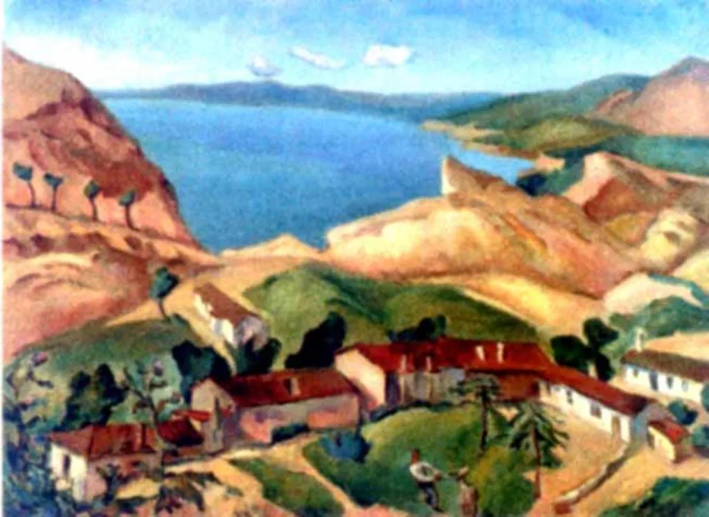 Peisaj în galben și albastru, by Petre Iorgulescu-Yor, unspecified, 1926