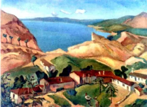 Peisaj în galben și albastru, by Petre Iorgulescu-Yor