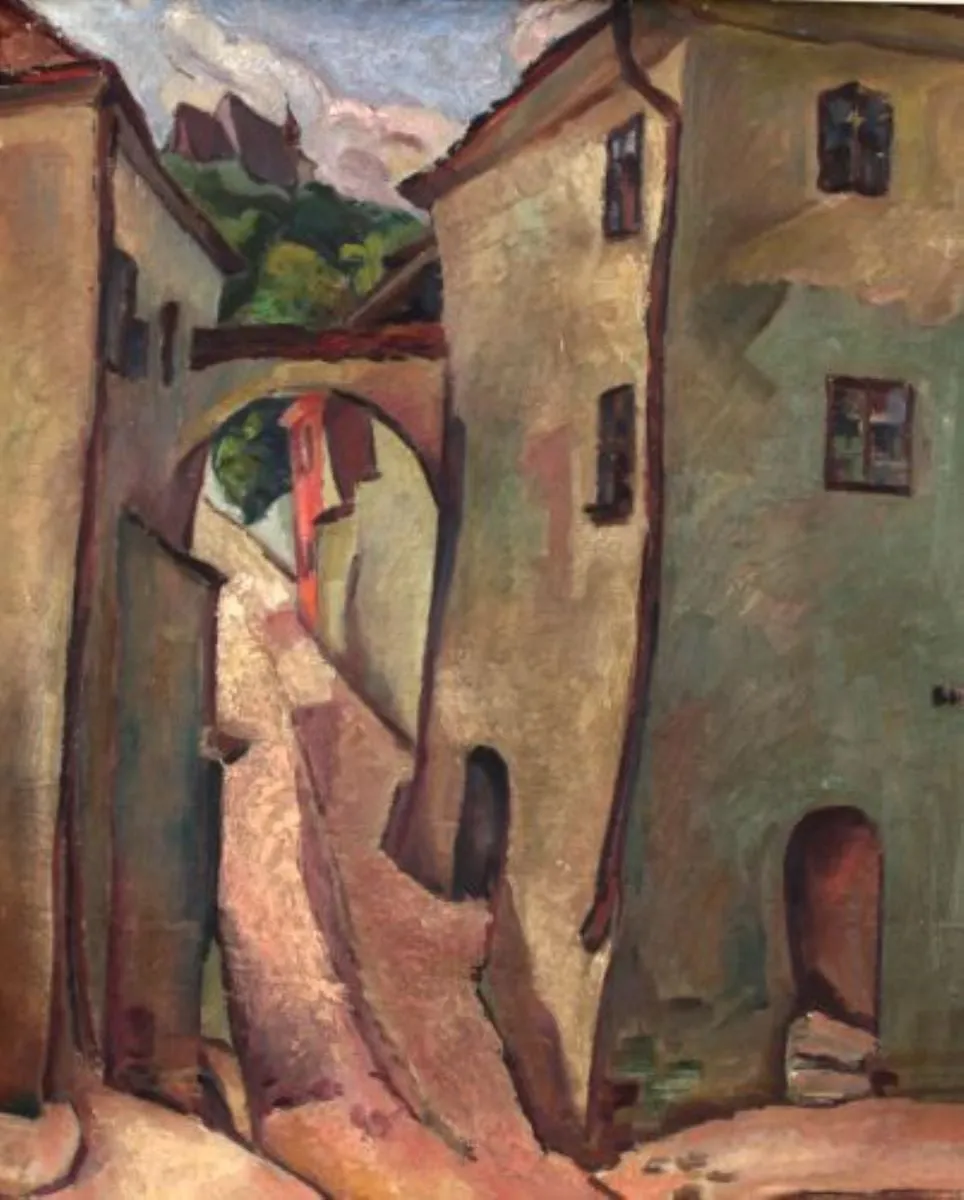 Stradă din Sighișoara, by Petre Iorgulescu-Yor, unspecified, 1924