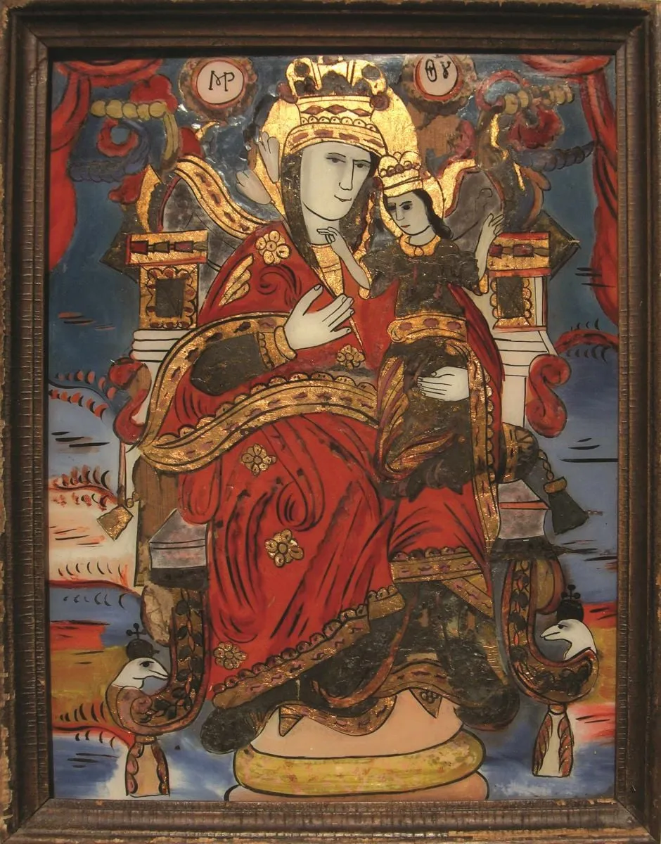 Maica Domnului cu Pruncul împărăteasă, tronând, by Petru Prodan, unspecified