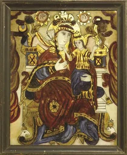 Maica Domnului cu Pruncul, tronând, by Petru Prodan