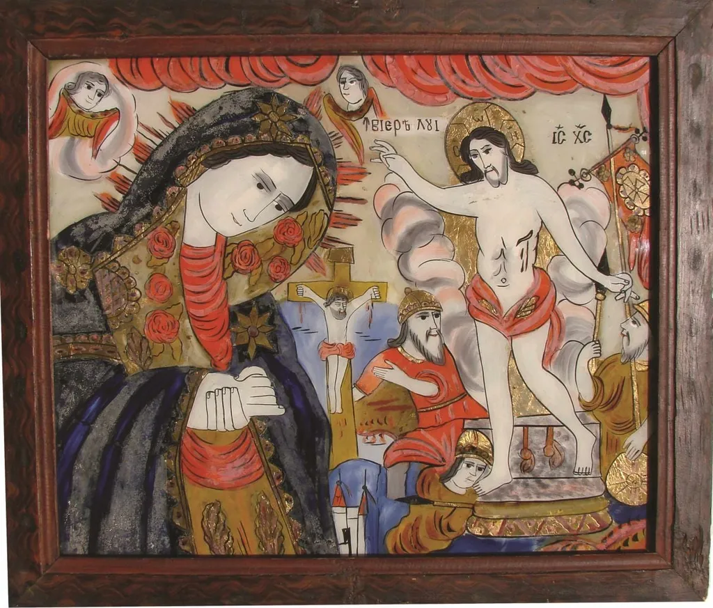 Maica Domnului îndurerată și Învierea lui Iisus, by Petru Prodan
