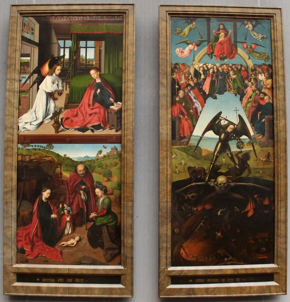Last Judgement, Annunciation and Nativity of Christ by Petrus Christus, by Petrus Christus