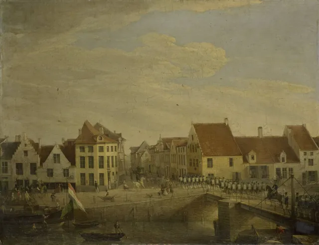Dutch Troops passing through the Fortress of Dendermonde