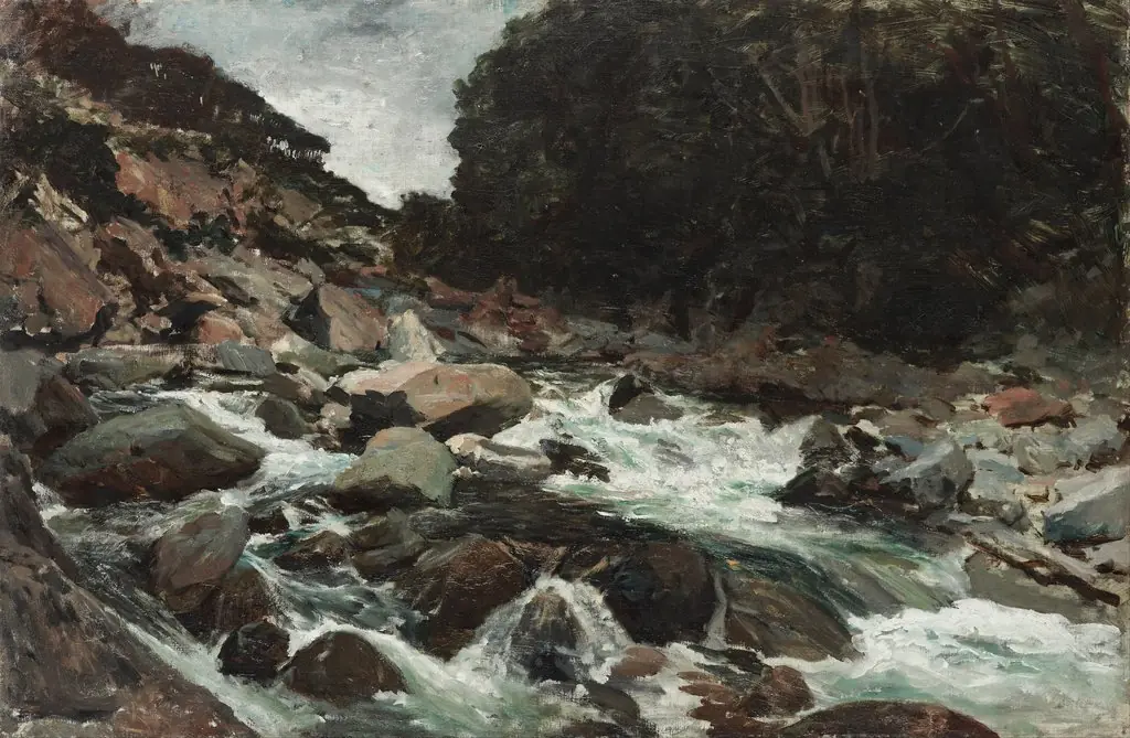Mountain Stream, Otira Gorge, by Petrus Van der Velden