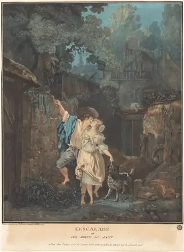 L'Escalade, ou les Adieux du Matin, by Philibert-Louis Debucourt