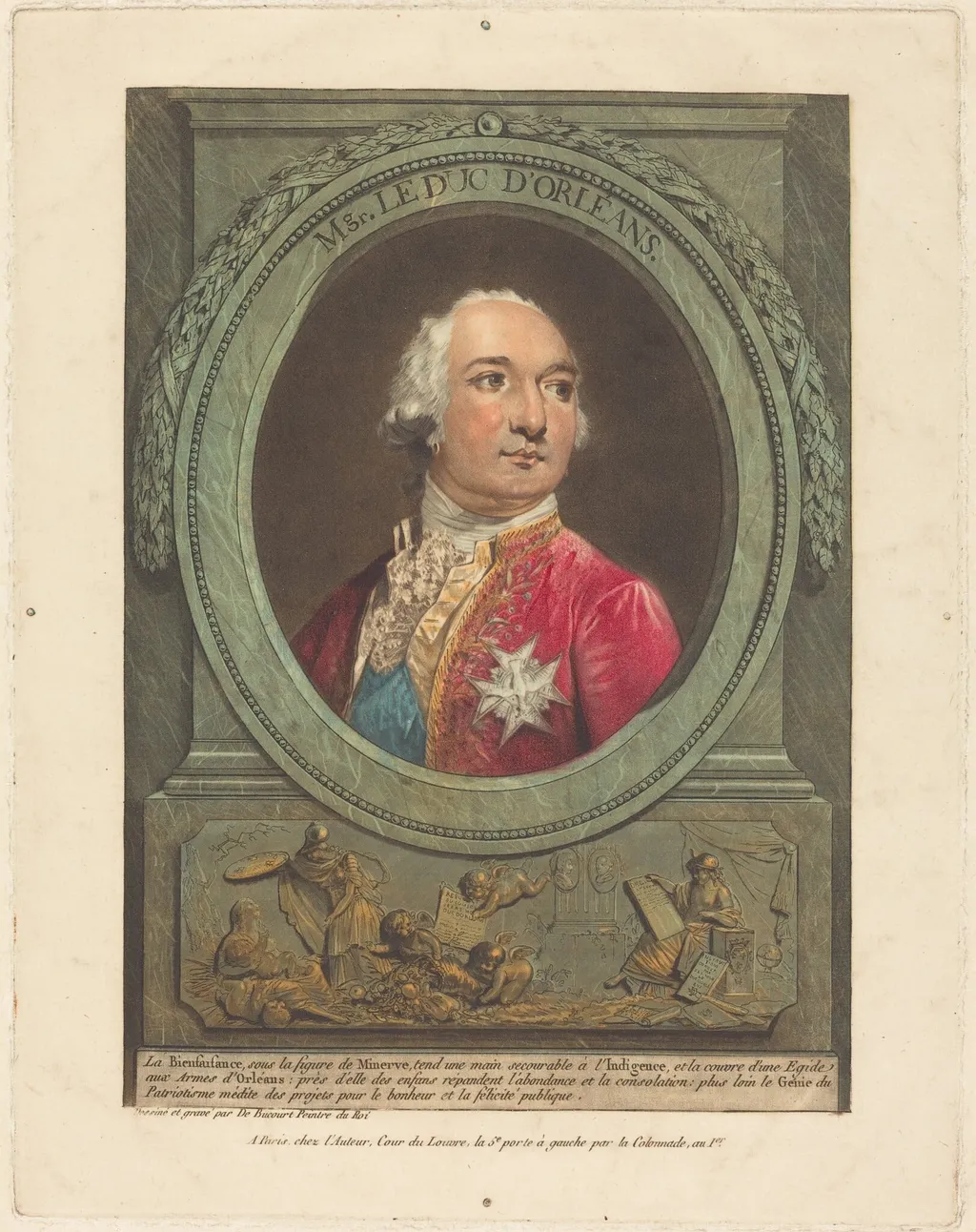 Mgr. Le duc d'Orléans, by Philibert-Louis Debucourt, ink, 1789