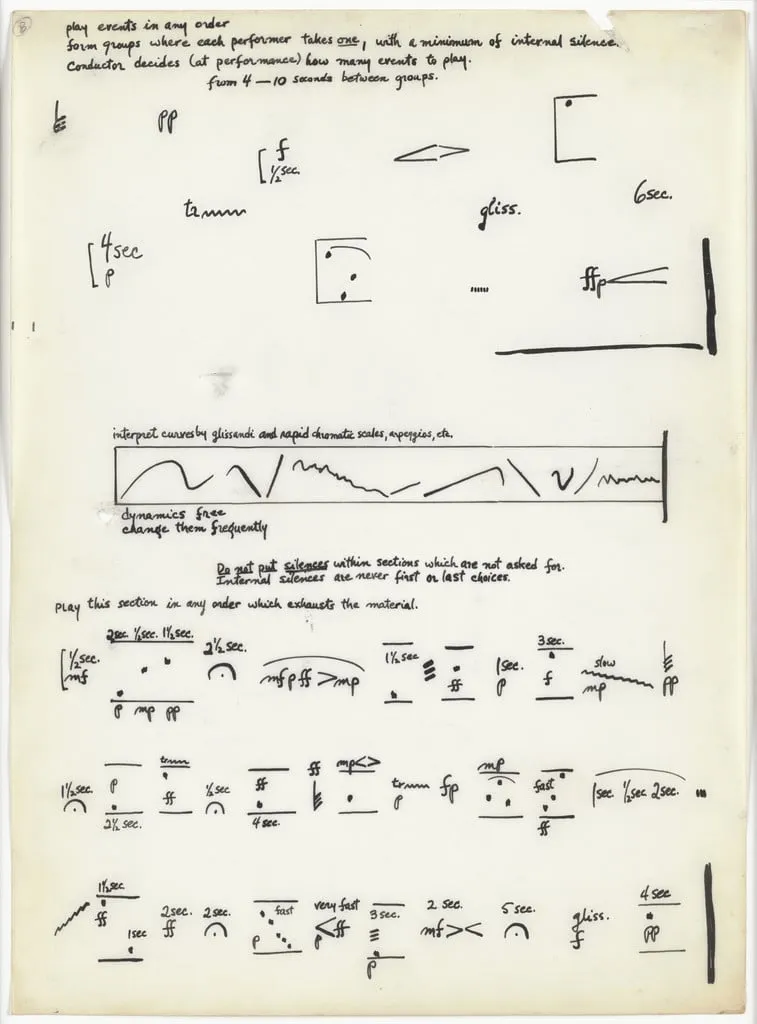 Untitled, by Philip Corner, graphite, 1960