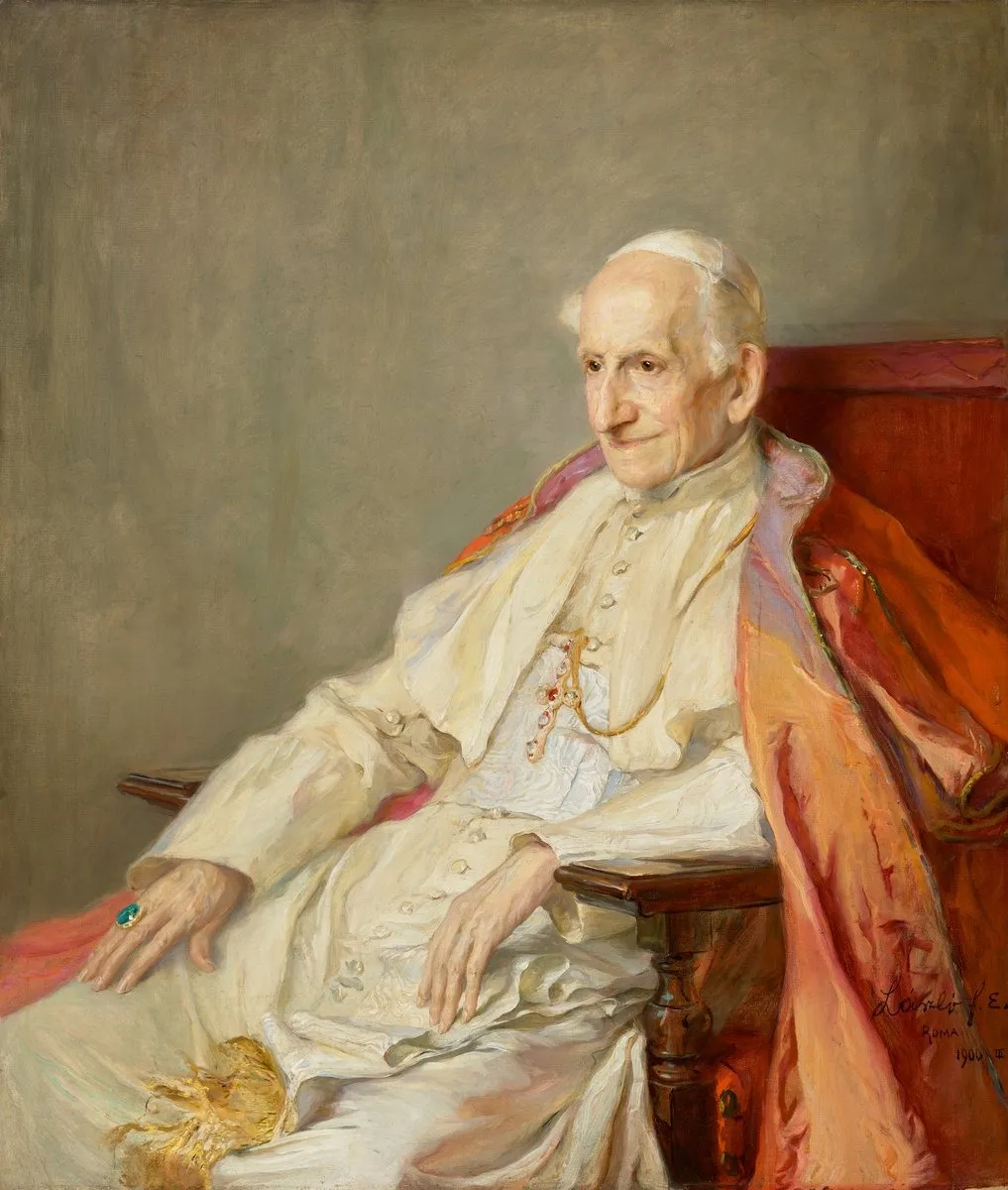 His Holiness Pope Leo XIII, by Philip de László, oil, 1900